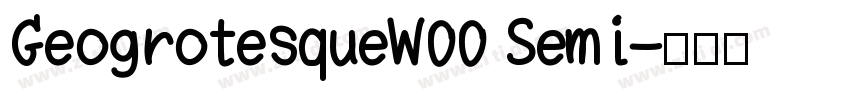GeogrotesqueW00 Semi字体转换